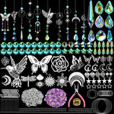IcosaMro crystal sun catcher star creates rainbow reflections on windows.
