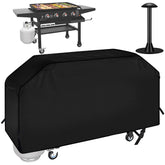 iCOVER 36-inch griddle cover, front view, protects Blackstone griddle from rain and sun