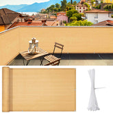 iCover privacy screen on balcony blocks sightlines while preserving breeze