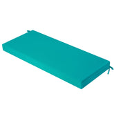 idee-home waterproof peacock blue 42x18 outdoor bench cushion adds durable seating.