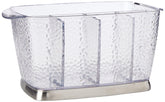 iDesign Rain silverware caddy close-up showing five compartments for organized counter storage.