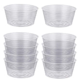 Idyllize clear plant saucer bottom view, protects surfaces from leaks.