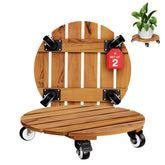 Idzo 14-inch round plant caddy with 360° wheels for moving large indoor plants.