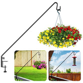 IDZO deck bird feeder hanger on railing, 43in length, with 3in non-slip clamp for secure setup.