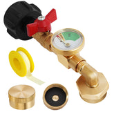 Igaper propane refill adapter with 90-degree elbow for easier, space-saving connections.