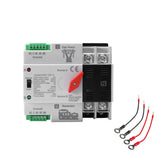 IGEYAPA 63A transfer switch on din-rail front view with clear status indicators for reliable switching.
