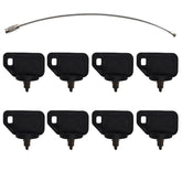Eight ignition keys for Toro TimeCutter with ring for quick replacements