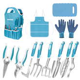 iHansee blue garden trowel with ergonomic handle for comfortable digging