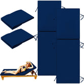 Iheqard chaise lounge cover in navy blue shields cushions from spills and sun fade.