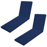 Iheqard outdoor chaise cushions blue, top view for poolside comfort