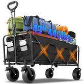 iHomey 49inch extra-long wagon folded for easy storage and quick transport.