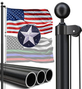 IIOPE 20FT flag pole top cap shows sturdy construction for windy conditions