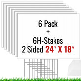 IKAYAS 6-pack yard signs with stakes for quick outdoor installation