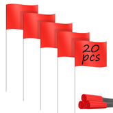 IKAYAS PVC lawn marker flag 4x5x15in red for high-visibility border marking