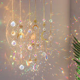 ilclviz colorful crystal suncatcher set creates vivid rainbows in sunny windows