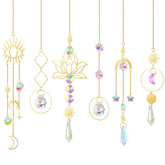ilclviz suncatcher crystal ball hanging casts colorful rainbows in sunlight
