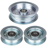 ILONPA idler pulley gy22172 front view showing sturdy build for reliable mower performance