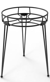 iLTreFlo midcentury plant stand front view shows stable 18.7 inch height for large pots