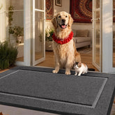 IM HOME large front door mat in gray for 48x30 entryway, durable and non-slip.