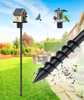 Keplrend Heavy Duty Bird Feeder Pole — 60 Inch Adjustable 1 Inch Steel with 14 Inch Deep Auger Base