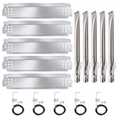 Criditpid Grill Replacement Parts Kit for Nexgrill 5-Burner & 4-Burner Models | 5-Pack Burners, Heat Shields & Igniters