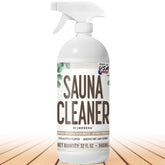 IMPRESA sauna cleaner bottle ready to refresh wooden surfaces.