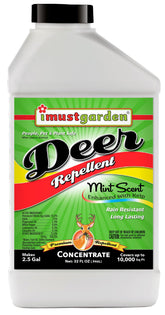 IMUSTGARDEN deer repellent concentrate 32oz bottle protects garden plants.