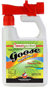 IMUSTGARDEN goose repellent concentrate bottle pour shows odor-free lawn protection