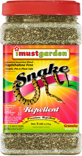 IMUSTGARDEN Snake Repellent 5lb granular jar safeguards your outdoor spaces from snakes