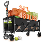 InBrave extra-long folding wagon folded compact for car trunk storage.