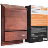 INCLY bat house exterior cedar finish provides durable outdoor shelter for local bats