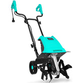 IncwBo 15 Amp Electric Tiller in action, delivering strong soil penetration for quick prep.