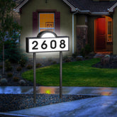 INDARUN solar address sign front view enhances nighttime visibility for deliveries and guests