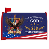 InIsaJace 250th anniversary mailbox cover with eagle and flag for outdoor display.