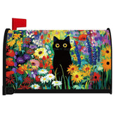 InIsaJace spring wildflower black cat mailbox cover adds vibrant curb appeal and weather-ready art.