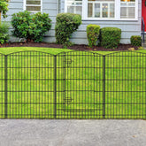 INJOPEXI decorative garden fence with 12 panels provides stylish yard boundaries