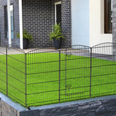 INJOPEXI decorative fence panel forming a curved yard boundary for plant protection.