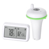 Inkbird IBS-P02R floating thermometer in a pool for quick water readings