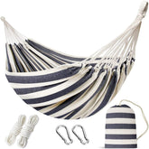 INNO STAGE double hammock with tree straps ready for backyard setup and relaxation