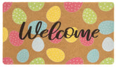 INOGIH Easter Eggs Coir Doormat with durable fibers for high-traffic entrances.