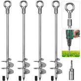 Insaga 30'' ground anchor with solid steel construction for secure outdoor setups