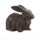 INsideOUT full-bodied cast iron rabbit garden figure for indoor or outdoor display, durable garden decor.