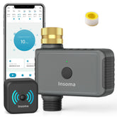Insoma WiFi hose timer with brass inlet for a durable, leak‑proof garden connection.
