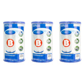 Intex 3-pack replacement filter cartridge for pool pump maintenance.
