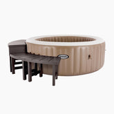 Intex PureSpa medium bench front view for comfortable seating in a four-person spa.