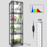 Inzlume Indoor Greenhouse cover close-up highlighting clear material for quick plant inspection.