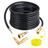 Iococee 24ft RV quick-connect hose with elbow adapter enabling flexible grill placement
