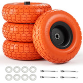 Iococee upgraded flat-free 10-inch tire for puncture resistant cart mobility