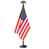 IOEN indoor flag pole 8ft with eagle topper, ideal for professional display.