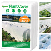 IPOW heavy-duty frost cloth over plants shields vegetables from frost and cold